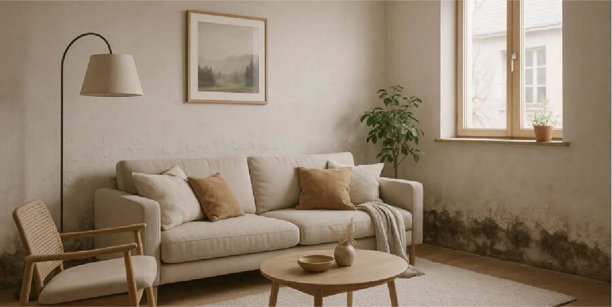 Vivienda rehabilitada con ventilación eficiente y sin humedad.