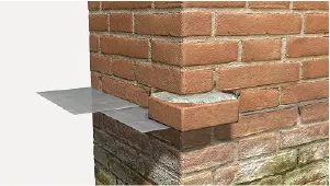 esquema de corte de muro con barrera física contra humedad por capilaridad