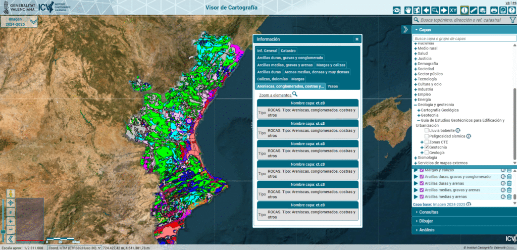 Visor cartográfico de la Generalitat (ICV) Valencia